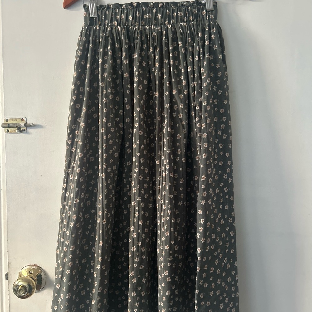 Floral Green Skirt